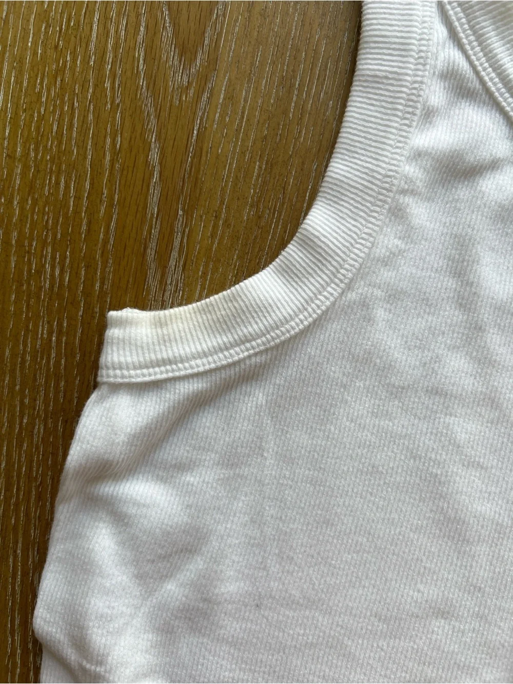 LOFT White Ribbed Tank with Racerback Style - Picture 3 of 5